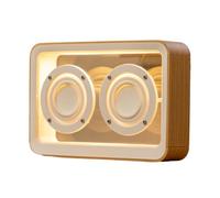 Ujjdwiurgh Retro Bluetooth Speaker Transprent Connection Stereo Bluetooth Soundbar Wireless MP3 Music Player with Night Light A