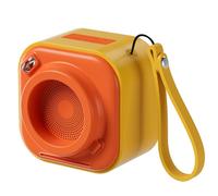 Ujjdwiurgh Retro Design Bluetooth Speaker Wireless Mini Portable Outdoor Subwoofer Camera Shape Yellow