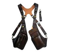 Ujjdwiurgh Retro Shoulder Bag Wallet Armpit Bag Steampunk Bicycle Motorcycle Portable Mobile Phone Tool Bag Brown