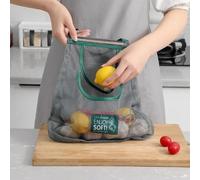 Ujjdwiurgh Reusable Kitchen Hanging Mesh Bag Large Capacity Home Fruit Vegetable Storage No.2 Easy Install