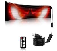 Ujjdwiurgh RGB LED Matrix Pixel Screen Waterproof DIY Programmable Flexible Screen Bluetooth App Control for Car Shop Bar