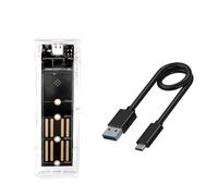 Ujjdwiurgh RGB M2 NVMe SSD Case RGB M.2 NVMe SSD Enclosure 10Gbps M.2 to TYPE-C Hard Drive Enclosure for M Key M&B Key SSD
