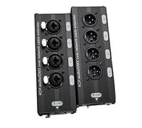 Ujjdwiurgh RJ45 CAT5 Network to 4 Channel 3Pin XLR/for Audio Signal Extender DMX512 Gilding Adapter for Audio Recording Studio