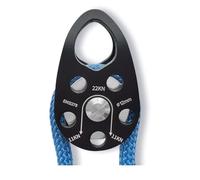 Ujjdwiurgh Rock Climbing Pulley Aluminum Alloy 22KN Light-Weight Portable Heavy Duty Single Fixed Swing Pulley Black
