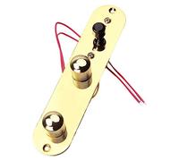 Ujjdwiurgh Saddle Bridge Plate 3 Way Switch Control Plate for Electric Guitar Parts Guitar Accessory Gold
