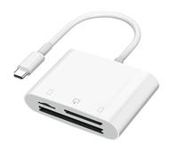 Ujjdwiurgh SD Card Reader forPhone/Laptop/Three Card Slots Reader Supports SD TF Card Digital Camera Viewer Plug