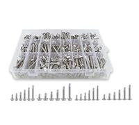 Ujjdwiurgh Self Drilling Screws,404Pcs M8 M10 Stainless Steel Hex Head & Head Self Tapping Screws Assortment Part