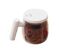 Ujjdwiurgh Self Stirring Coffee Mug Glass Self Stirring Travel Coffee Cup 400ML USB Charging Mixing Cup for Mix Coffee,Milk White