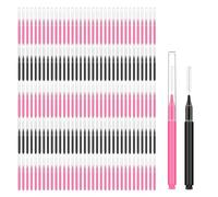 Ujjdwiurgh Set of 150 Mini Eyebrow Brushes with Caps for Brow Lamination and Eyelash Lifting Tools