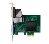 Ujjdwiurgh SM750 PCIE 2 Port Serial Expansion Card VGA Industrial-Grade 2D Graphics 1920 X 1440 HD Graphics Card 64MB DDR