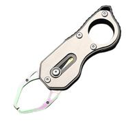 Ujjdwiurgh Small Fish Controller, Fish Hook Remover, Fish Mouth Clamp, Fishing Supplies, Portable Mini Fish Controller Gray