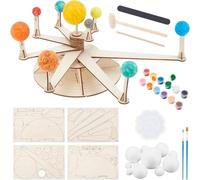 Ujjdwiurgh Solar System Model Foam Ball DIY Planet Model Kit Includes 11 Polystyrene Balls in 6 Sizes,12 Colors of Paint,Paintbrush