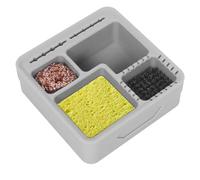 Ujjdwiurgh Soldering Iron Tips Soldering Iron Slag Remover Steel Brush/Sponge/Copper Wire Welding Head Tin Slag Remove Cleaner Tool Silicone