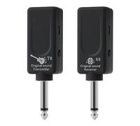 Ujjdwiurgh Speakers Sound Instruments Keys Electric Guitar Electronic Blow Tube Saxophone Wireless Audio Transceiver Accessories Black