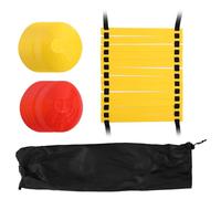 Ujjdwiurgh Sports Speed Agility Training Set 10 Disc Cones and Agility Ladder for Football Basketball Rugby Track