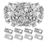 Ujjdwiurgh Spring Carbon Steel T Nuts 4040 Series M8 T Nuts 100 Pcs in A Half Roll in Spring Silver Thread European Standard