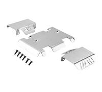 Ujjdwiurgh Stainless Steel Chassis Armor Axle Protector Skid Plate for EX86190 EX 86190 LC76 1/10 RC Crawler Car Upgrade Parts