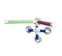 Ujjdwiurgh Suction Cup Pet Bird Parrot Bath Shower Stand Platform Pole Double Stick Claw Sharpening Stand Fun Perch