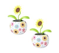 Ujjdwiurgh Sunflower Solar Dancing Flower Solar Toys Solar Powered Swinging Animated Dancer Toy Office Desk Car Decoration for Car Easy to Use