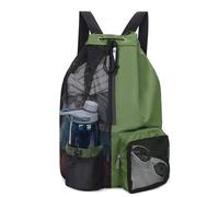 Ujjdwiurgh Swim Bag Mesh Drawstring Backpack for Swimming, Gym, Pool, Workout Gear & Sports Green
