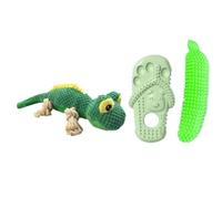 Ujjdwiurgh Teething Stick Rubber Bite Sound Dog Toy Dog Toy Fits Dog, Green Easy Install