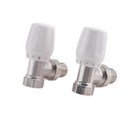 Ujjdwiurgh Thermostatic Radiator Valve 2Pcs 15mm x 1/2Inch Thermostatic Angle TRV Thermostatic Radiator Valve for Home Office