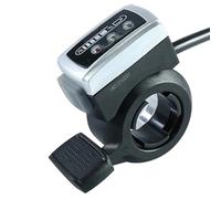 Ujjdwiurgh Thumb Throttle Speed Controller LED Display Battery Power Indicator Electric Bike Throttle Handle Accelerator - 48V