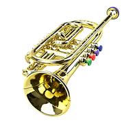 Ujjdwiurgh Trumpet Kids Musical Educational Toy ABS Gold Trumpet with 4 Colored