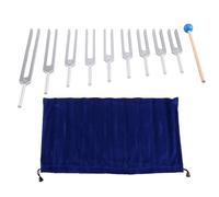 Ujjdwiurgh Tuning Forks Chakra Set, 174Hz/285Hz/396Hz/417Hz/528Hz/639Hz/741Hz/852Hz/963Hz,for Healing Chakra,Sound Therap Silver