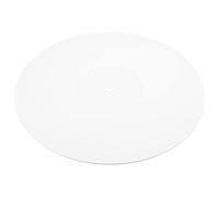 Ujjdwiurgh Turntable Acrylic Slipmat for Vinyl LP Record Players - 2.5mm Thick Provides Tighter - 12Inch Platter Mat (White)