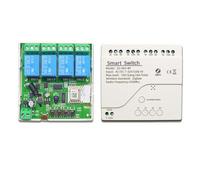 Ujjdwiurgh Tuya Smart Zigbee AC/DC7-32V Switch 4 Channel with Ding Rail Housing Work with Home Assistant