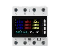 Ujjdwiurgh Tuya WiFi Smart Intelligent HD Color Screen Three Phase 4-Wire Rail Current Voltage Meter Electricity Power Energy Meter