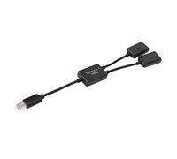 Ujjdwiurgh Type C OTG USB Male to Dual 2.0 Female OTG Charge 2 Port HUB Cable Y Splitter