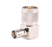 Ujjdwiurgh UHF PL259-259 male to BNC female right angle adapter connector,silver