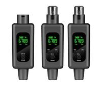 Ujjdwiurgh UHF Wireless Audio Transceiver Wireless Microphone Adapter forWired Dynamic Microphone 48v