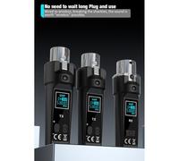 Ujjdwiurgh UHF Wireless XLR Transmitter XLR Transmitter and Receiver Wireless Microphone Transmitter for Dynamic Microphone Guitar Audio Mixer