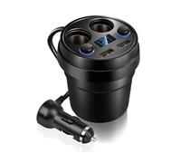 Ujjdwiurgh Universal Car Cup Charger Dual Usb with Cable Car Charger Multi-Function Lighter Car Mobile Phone Charger