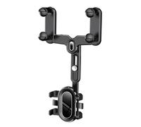 Ujjdwiurgh Universal Car Rearview Mirror Phone Holder 360 Degree Rotation Car Phone Holder Stand Dash Cam GPS Smartphone Bracket Easy Install Easy to Use