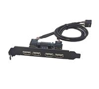 Ujjdwiurgh USB 2.0 Expansion Card PCIE Dual 9PIN to 4-Port for Desktop PC Panel Adapter Win10/11 Compatible