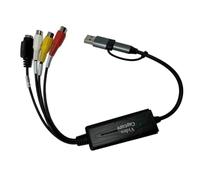 Ujjdwiurgh USB 2.0 Type C AV S Video Capture Card Adapter AV Video Composite to USB Type C for Camera OBS PC