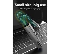 Ujjdwiurgh USB 3.0 HDTV USB C HUB 4K 30Hz Video 7 in 1 Multi-Ports SD TF Card Slot Reader PD 100W Charging for PC/Laptops Silver Gray