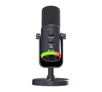 Ujjdwiurgh USB Dynamic MIC RGB Gaming Microphone for Computer Condenser MIC for Podcasters Live Streaming Black