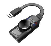 Ujjdwiurgh USB External Sound Card Adapter 7.1Channel USB Computer Game Sound Card 3.5mm USB Adapter Gaming Headset Enhancer