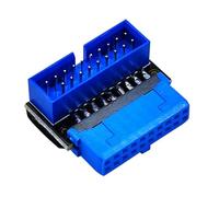 Ujjdwiurgh USB Header Adapter USB3.2 GEN1 19Pin/20Pin Socket 90 Degree Steering Elbow Converter DIY Desktop Motherboard A