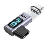 Ujjdwiurgh USB Type C to USB C Fast Charging PD 240W Magnetic Adapter USB4 Connector 80Gbps 16K60Hz Elbow