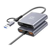 Ujjdwiurgh USB3.2 Gen2 10 Gbps Type-A CFexpress 3 in 1 SD TF High-Speed Card Reader USB-C Hub B