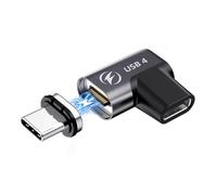 Ujjdwiurgh USB4.0 Magnetic Adapter 8K@60Hz PD24Pin 8K@60Hz Magnetic for Video Transmission Elbow