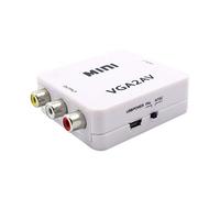 Ujjdwiurgh VGA to AV Mini Converter Scaler Adapter Support 1080P VGA2AV Converter PC to TV HD Computer to TV