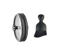 Ujjdwiurgh Vinyl Record Cleaner Clamp with Handle LP Vinyl Record Label Saver Protector Waterproof Cleaning Clip Black