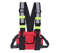 Ujjdwiurgh Walkie Talkie Double Chest Bag Radio Reflective Chest Harness Holder Bag Vest Rig Walkie Talkies Front Pack Pouch Case D